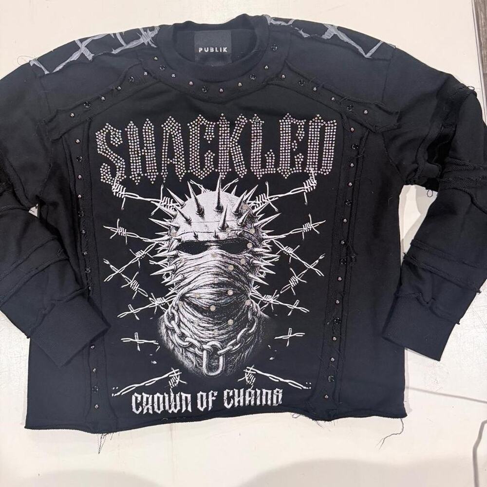 Public Skate Co. hoodie AOP  'SHACKLED'  'CROWN OF CHAINS' urban skater